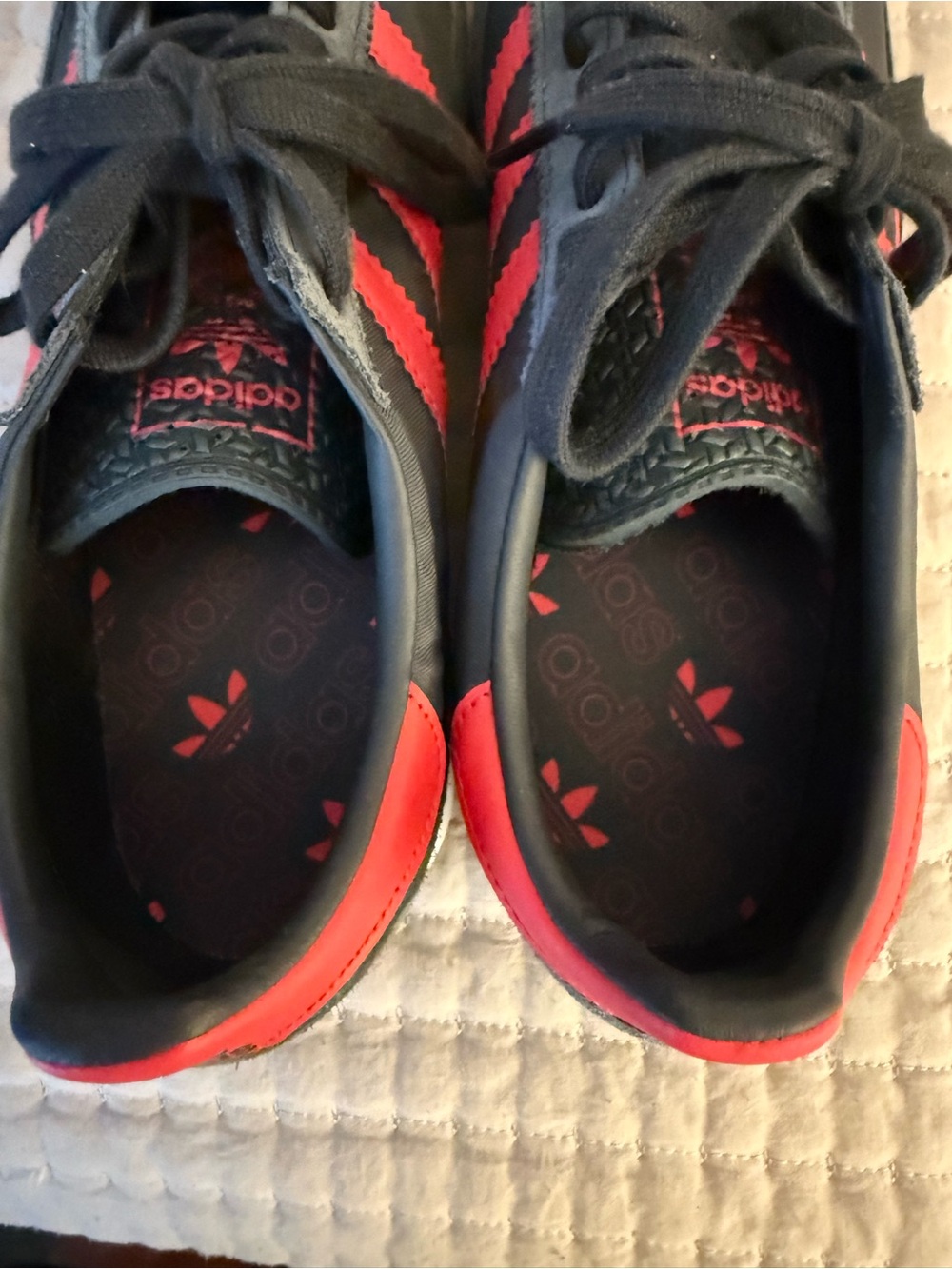 adidas SL-72 Men’s Gray and Red Retro Sneakers - Picture 5 of 7